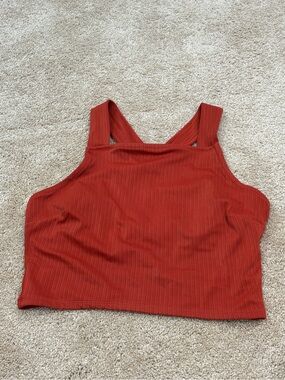 Old Navy Ribbed Tankini Swim Top in Rust